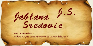 Jablana Sredović vizit kartica